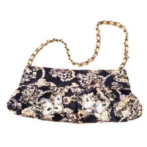 Betsey Johnson small purse with strap and bling